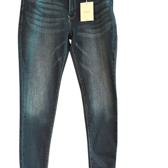 KanCan Blue Skinny Jeans with Vintage Wash - Picture 1 of 10